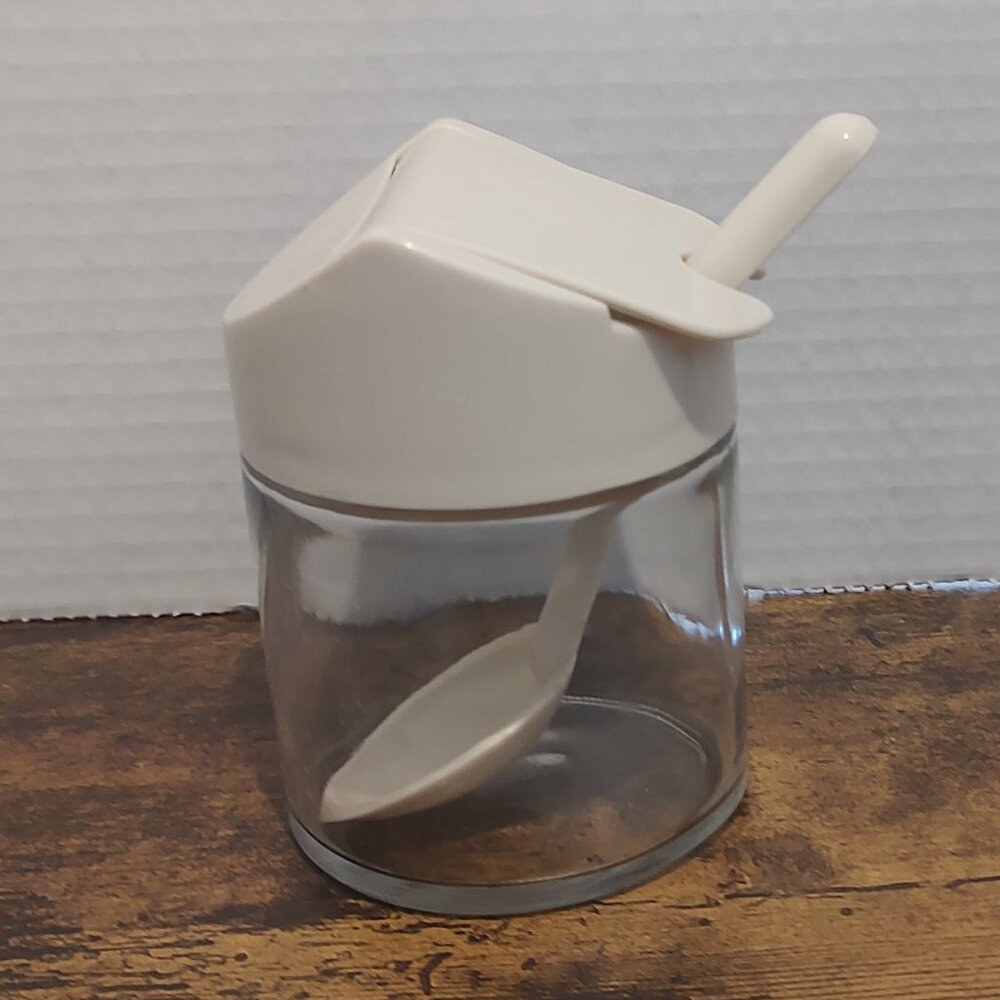 Vintage Gemco Sugar / Condiment Jar with Spoon